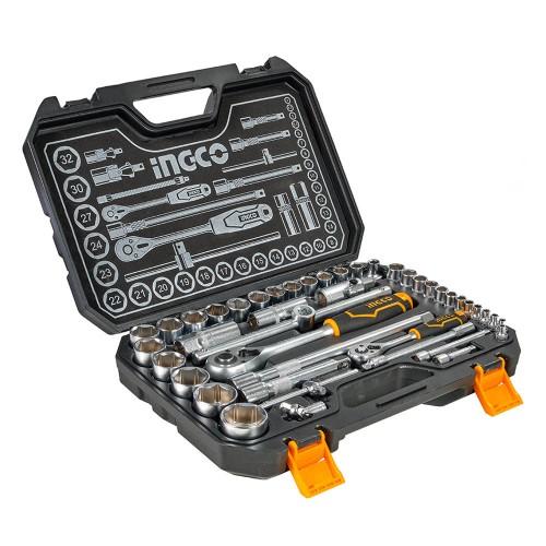 Набор торцевых головок 1/4" и 1/2" 44 предмета INGCO INDUSTRIAL