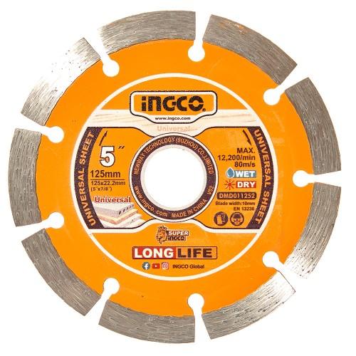 Диск алмазный сегментный 125x10x22,2 INGCO