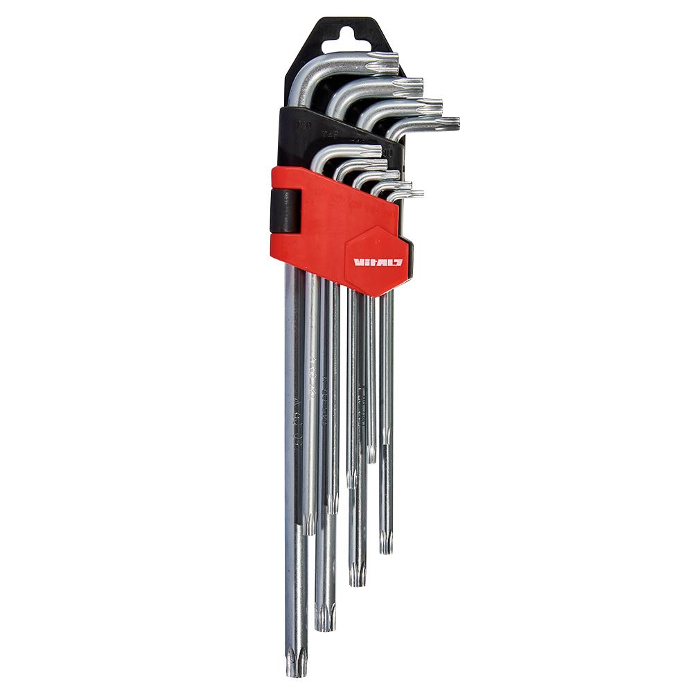 Набор удлиненных шестигранных ключей Torx 9 шт. T10–T50 Vitals Master