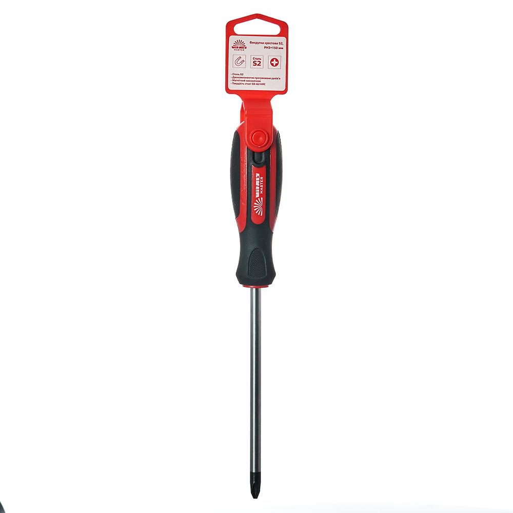 Отвертка крестовая Vitals Master S2, PH3×150 мм