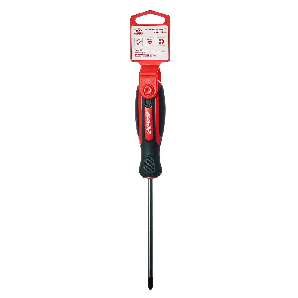 Отвертка крестовая Vitals Master S2, РН2х125 мм
