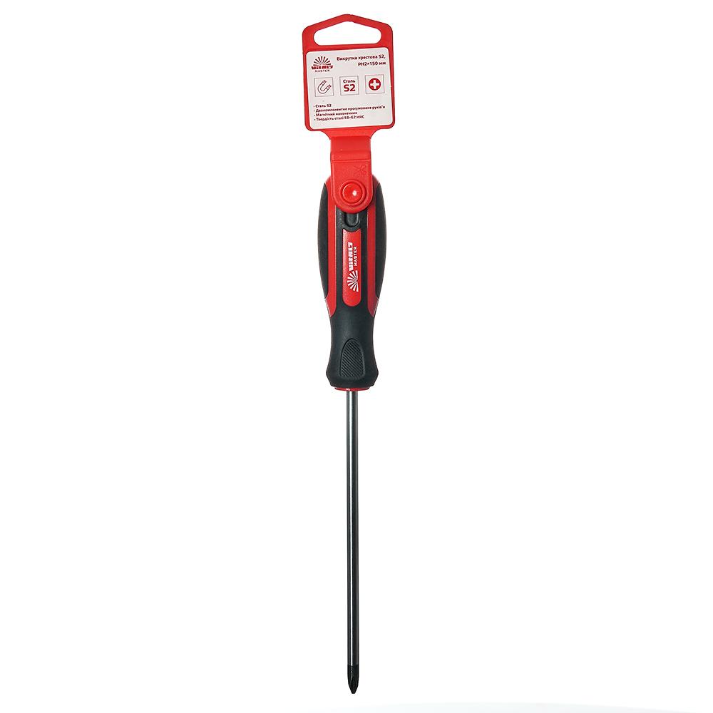 Отвертка крестовая Vitals Master S2, РН2х150 мм