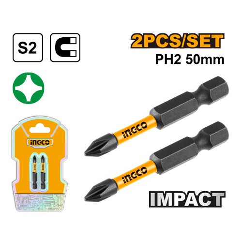 Біти ударні S2 PH2х50 мм, 2 од. INGCO INDUSTRIAL